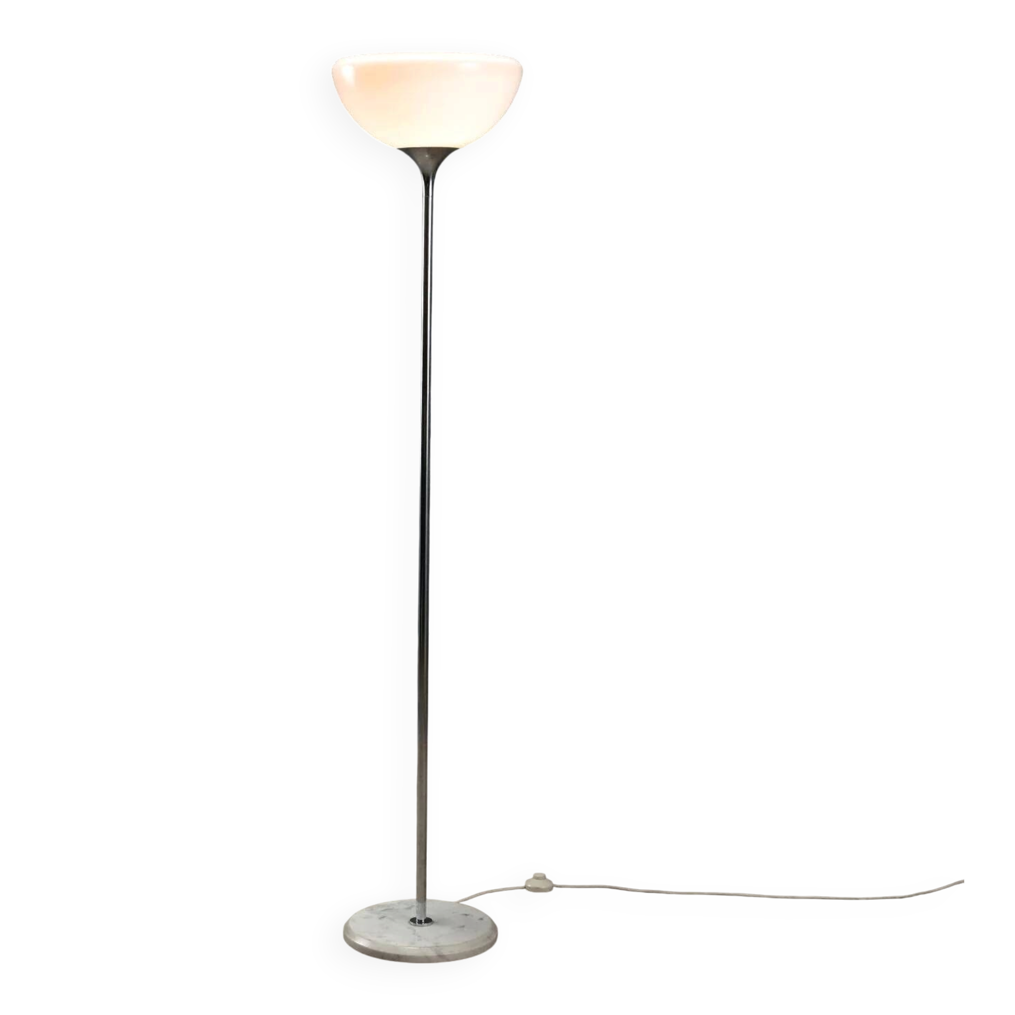 Vintage chrome metal floor lamp, Italy, 1970s