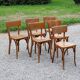 Set of 6 Baumann bistro chairs from the 50s stamp with iron