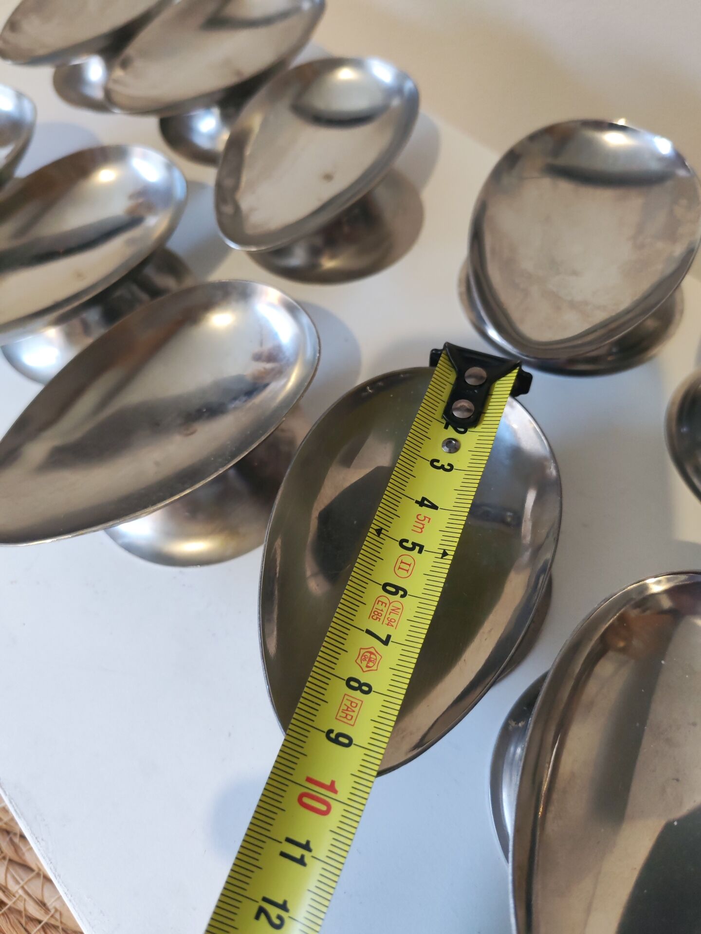 12 stainless steel chrome cups