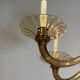 Venetian chandelier in gilded Murano glass by Venini circa 1920, 6 light arms.