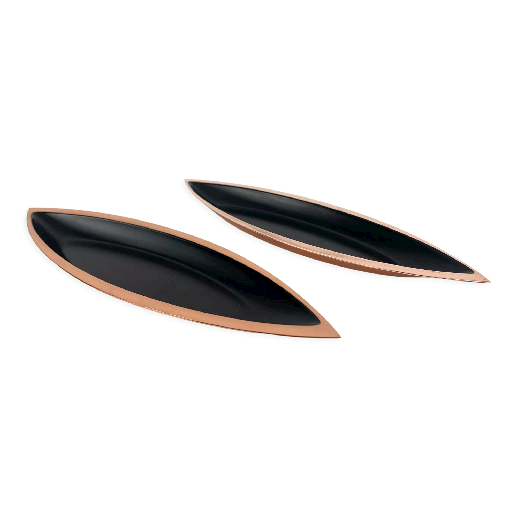 Pair of scandinavian copper cups or bowls ystad metall, design gunnar ander, sweden