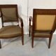 Set of six 19th century mahogany Restoration armchairs