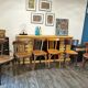Series of 6 mismatched bistro chairs Baumann and Mahieu
