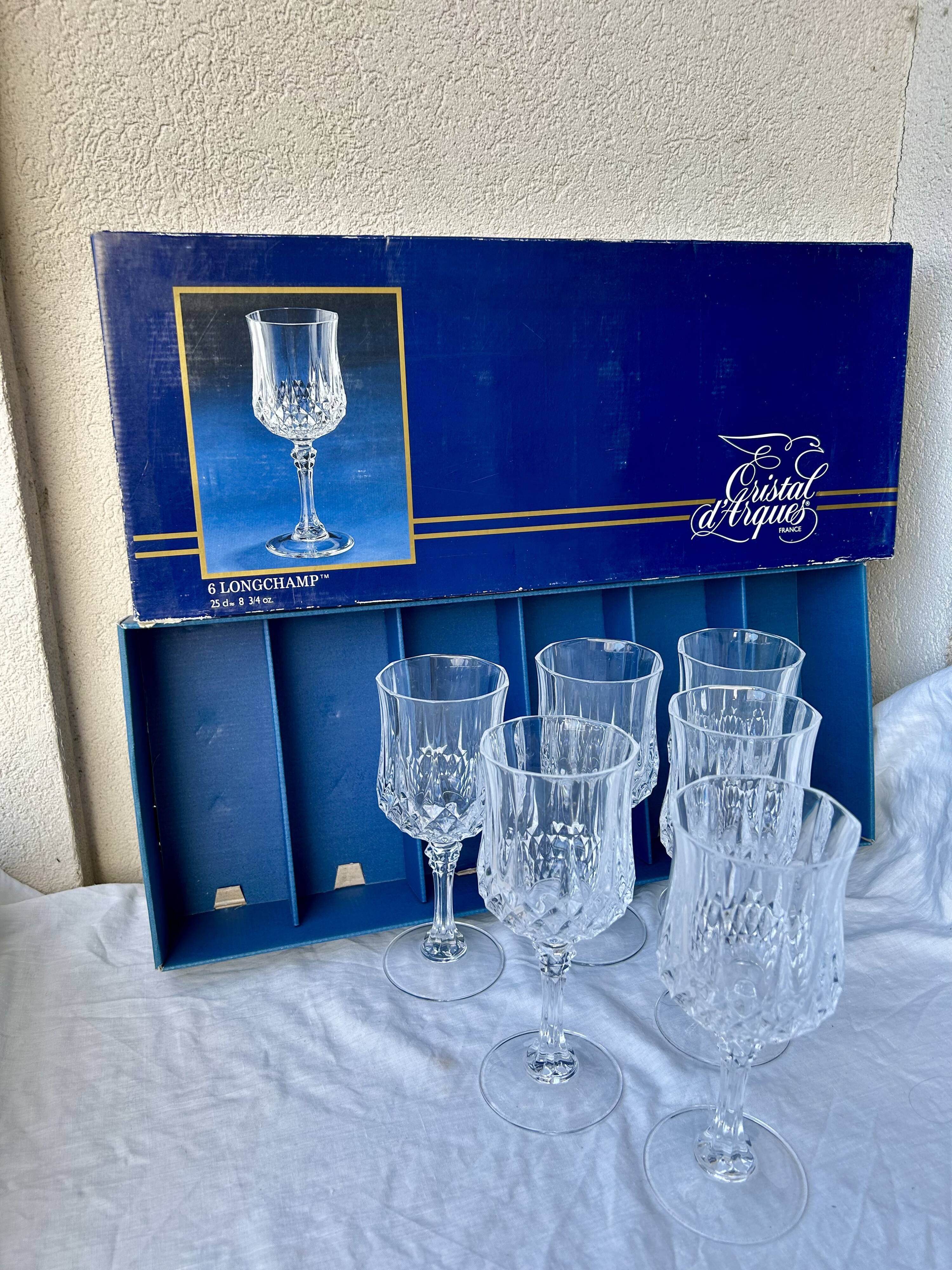 Crystal stemmed glasses