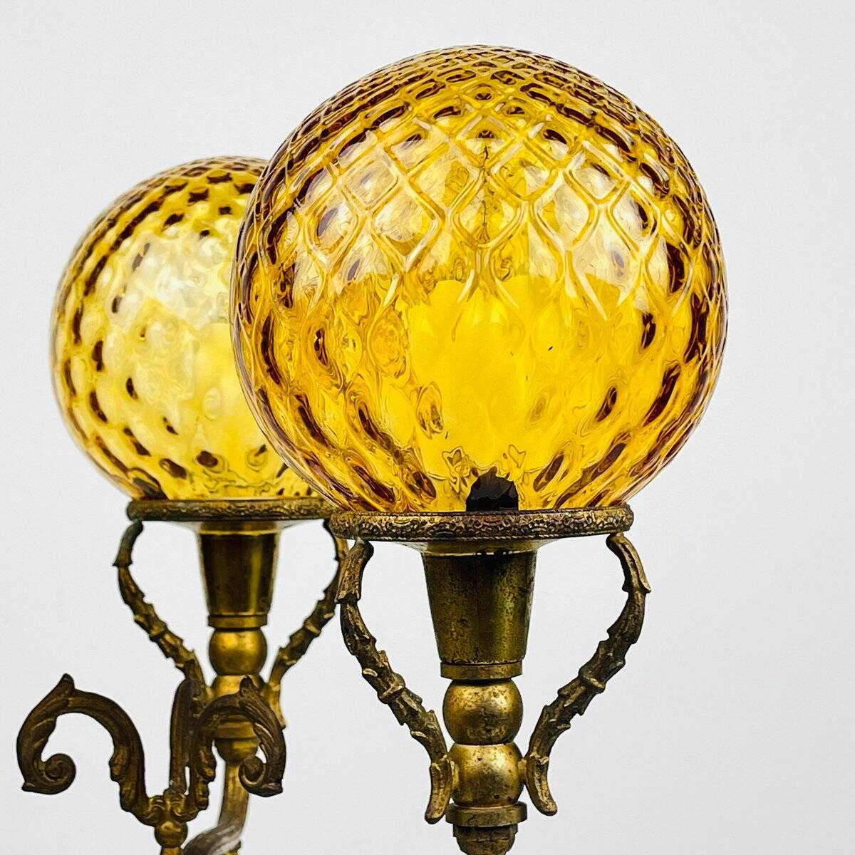 Lampe de table à 3 bras Chasse par C. Florentine, Italie, années 1950