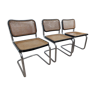 Trio de chaises par marcel breuer modele b 32