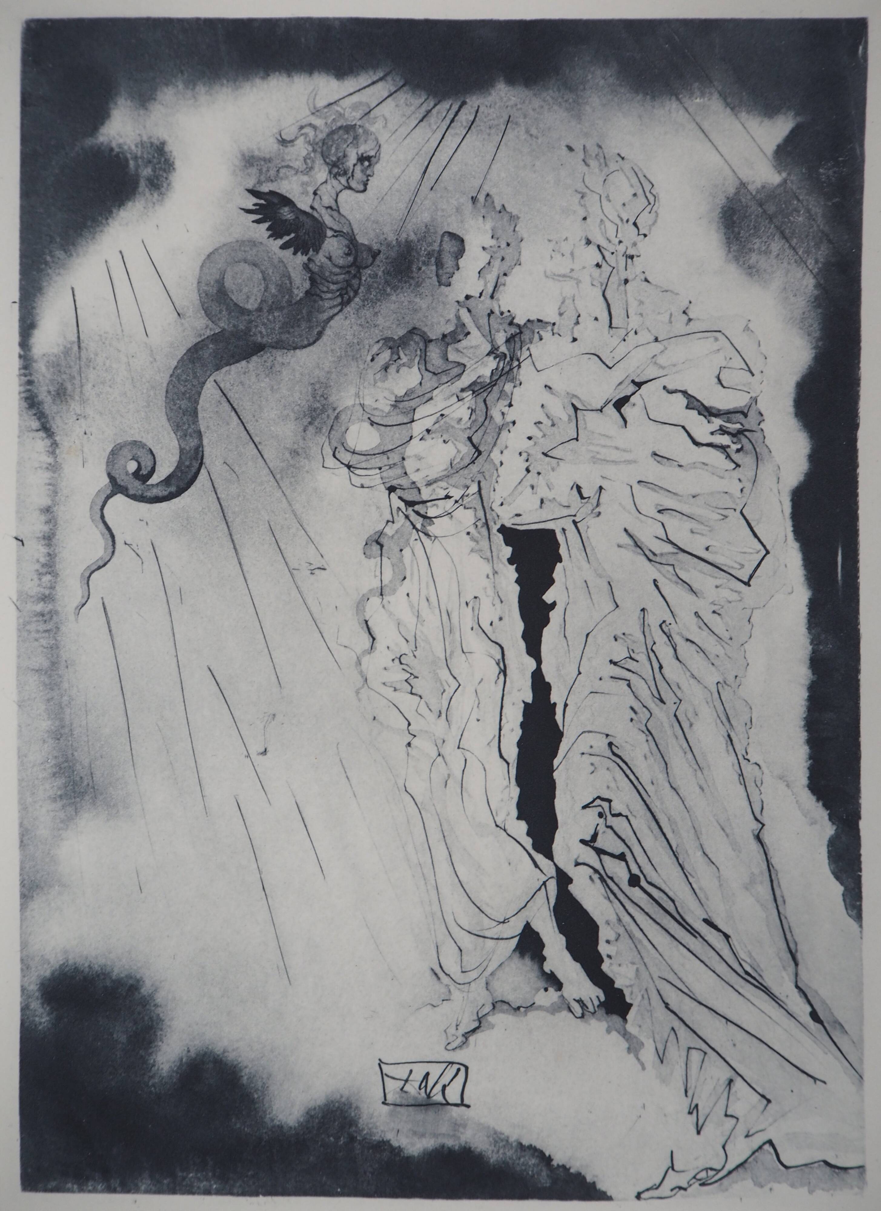 Salvador Dali: Divine Comedy, The Black Devil, signed engraving
