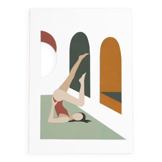 Yoga Lust -tirage d'art (A4) signé ACKEOGH