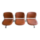 Vintage 3-seater bench for waiting room from the 1970s.