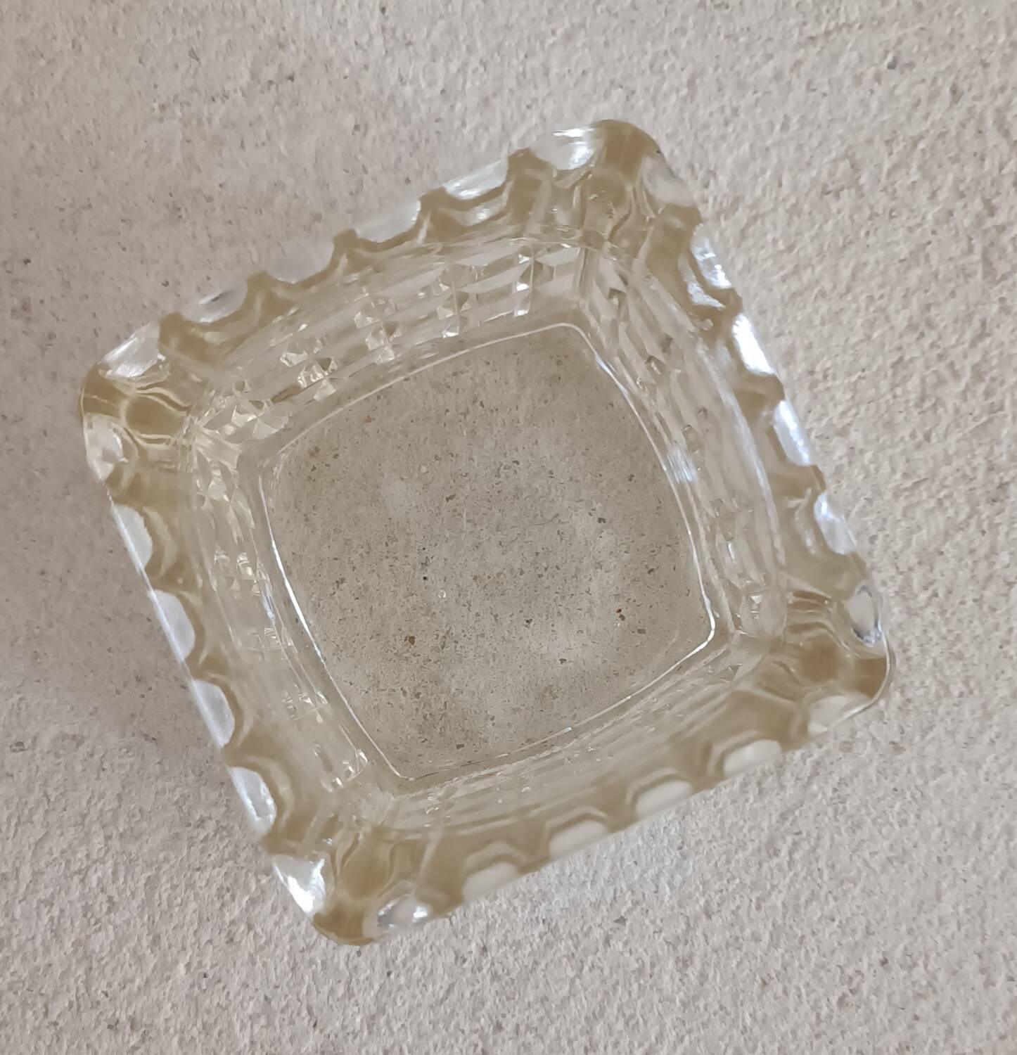 Molded glass ashtray