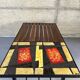 Table basse mid-century, teck, acier et pierre de lave