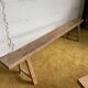 Duo of oak farm benches