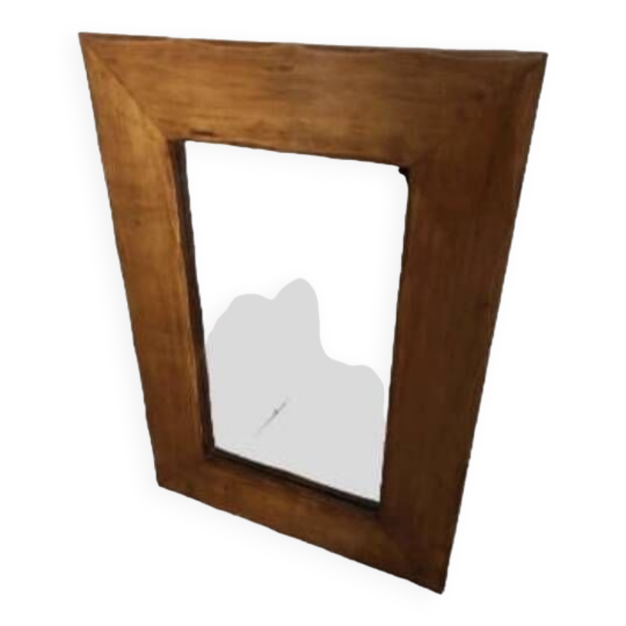 Vintage Scandinavian mirror, solid wood mirror