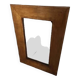 Vintage Scandinavian mirror, solid wood mirror