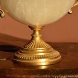 Alabaster and brass bonbonnière