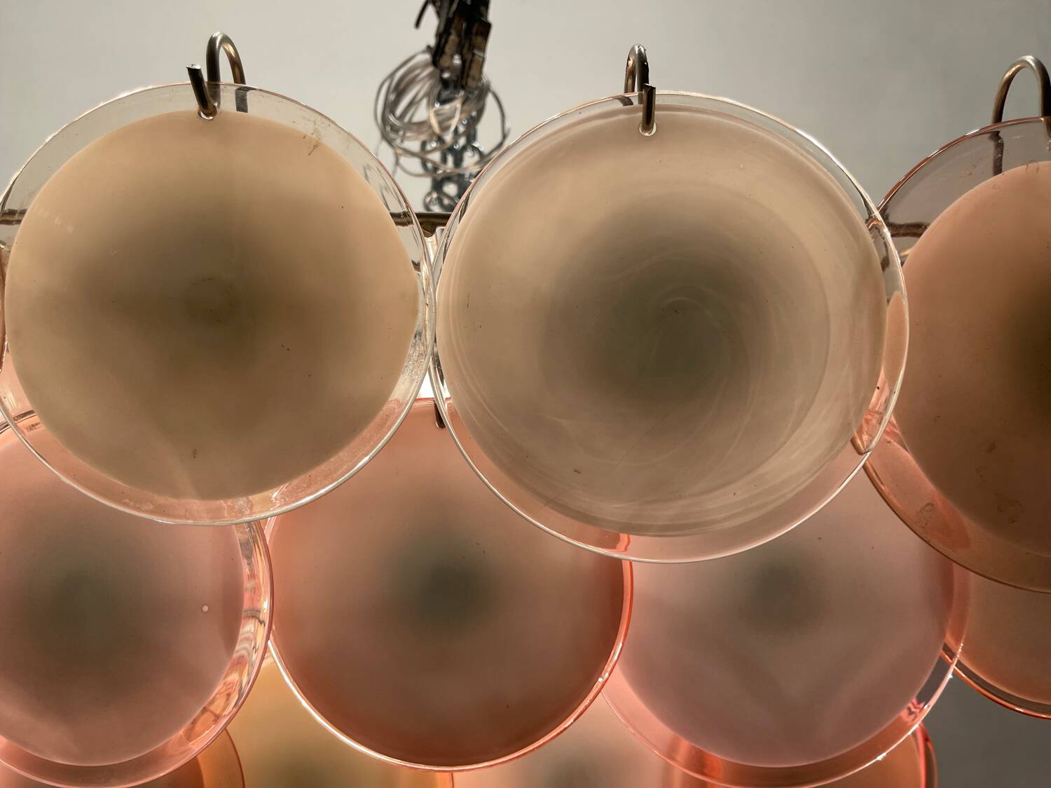 Large Murano Glass Disc Chandelier 1980’s