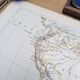 South America, vintage map, 1887, Authentic