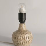 Mid-Century Modern Brown Speckled Stoneware Table Lamp by EGO, Sweden 1960s