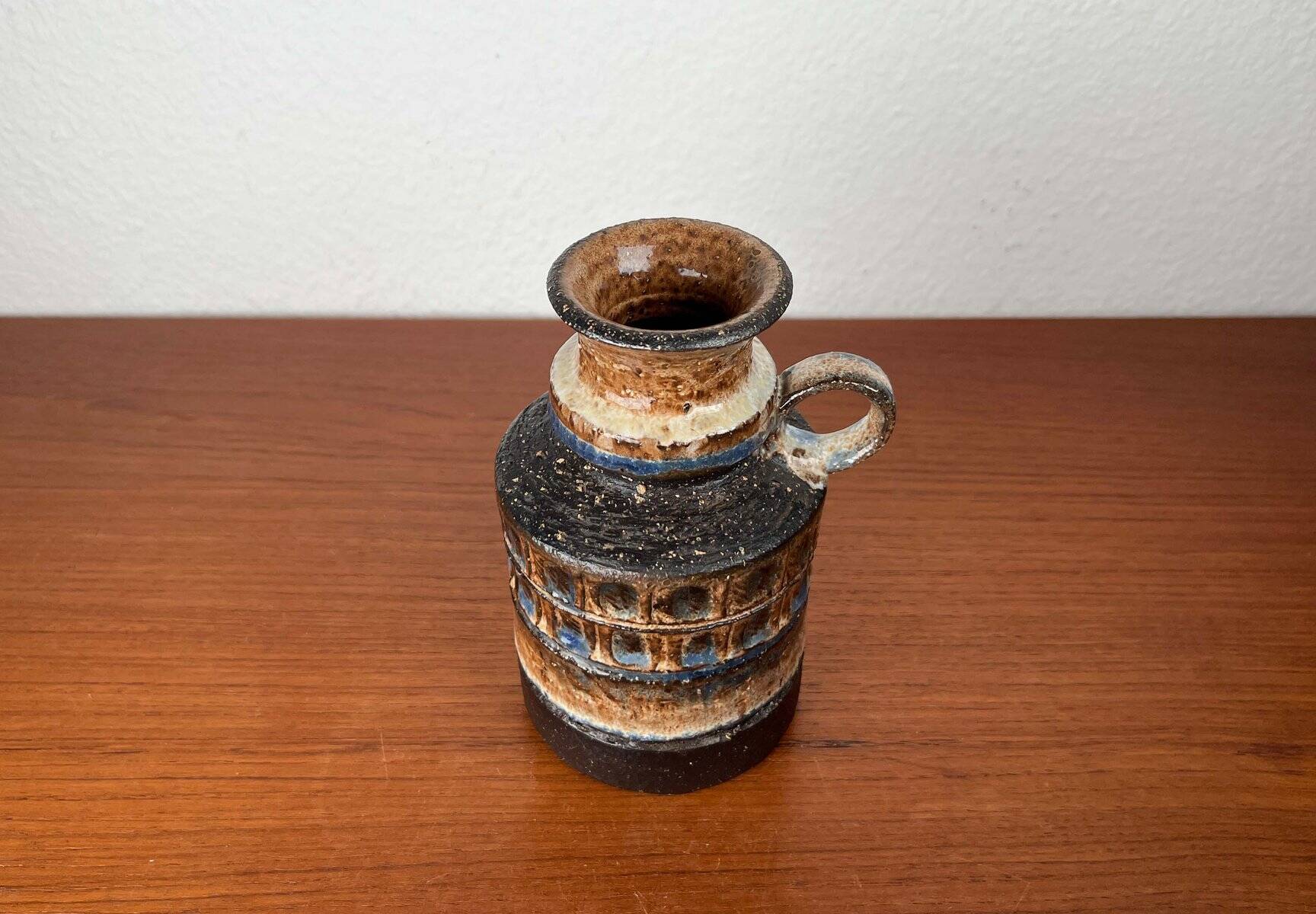 Ceramic vase from the Danish modern mid-century studio, 1960s.