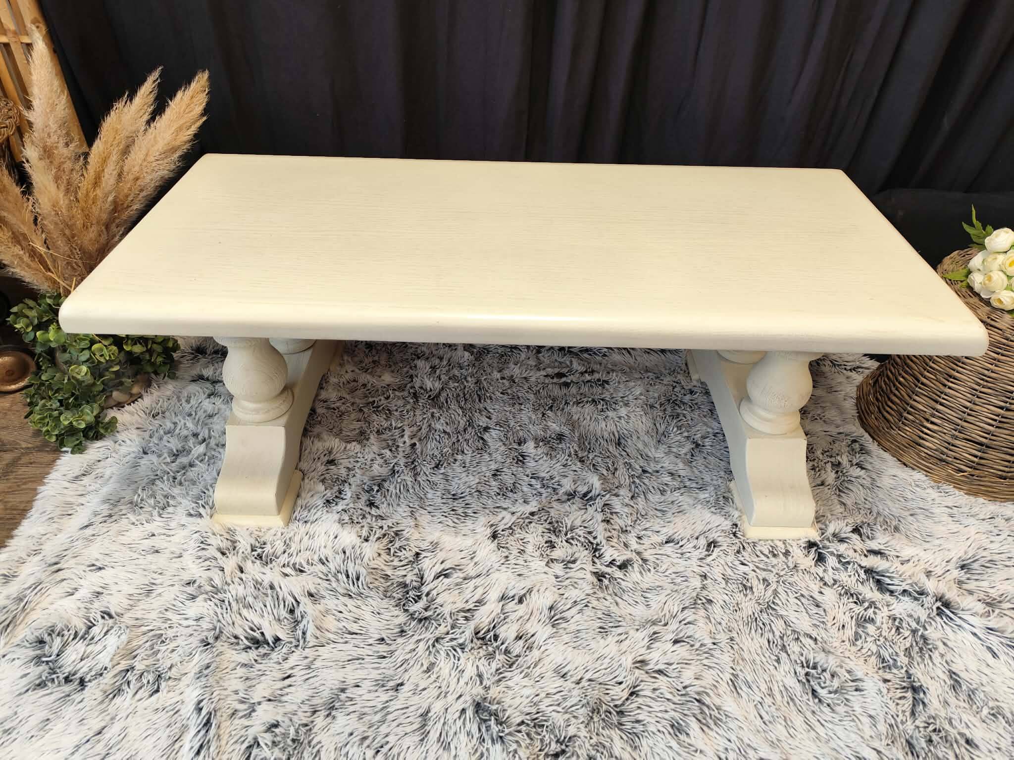 Solid oak coffee table