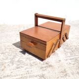 Mini vintage worker or sewing box