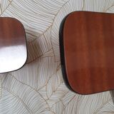 Set of 4 chairs in two-tone formica