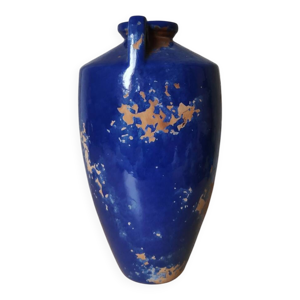 vase bleu tacheté
