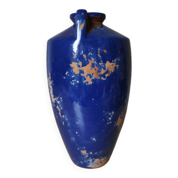 Blue speckled vase