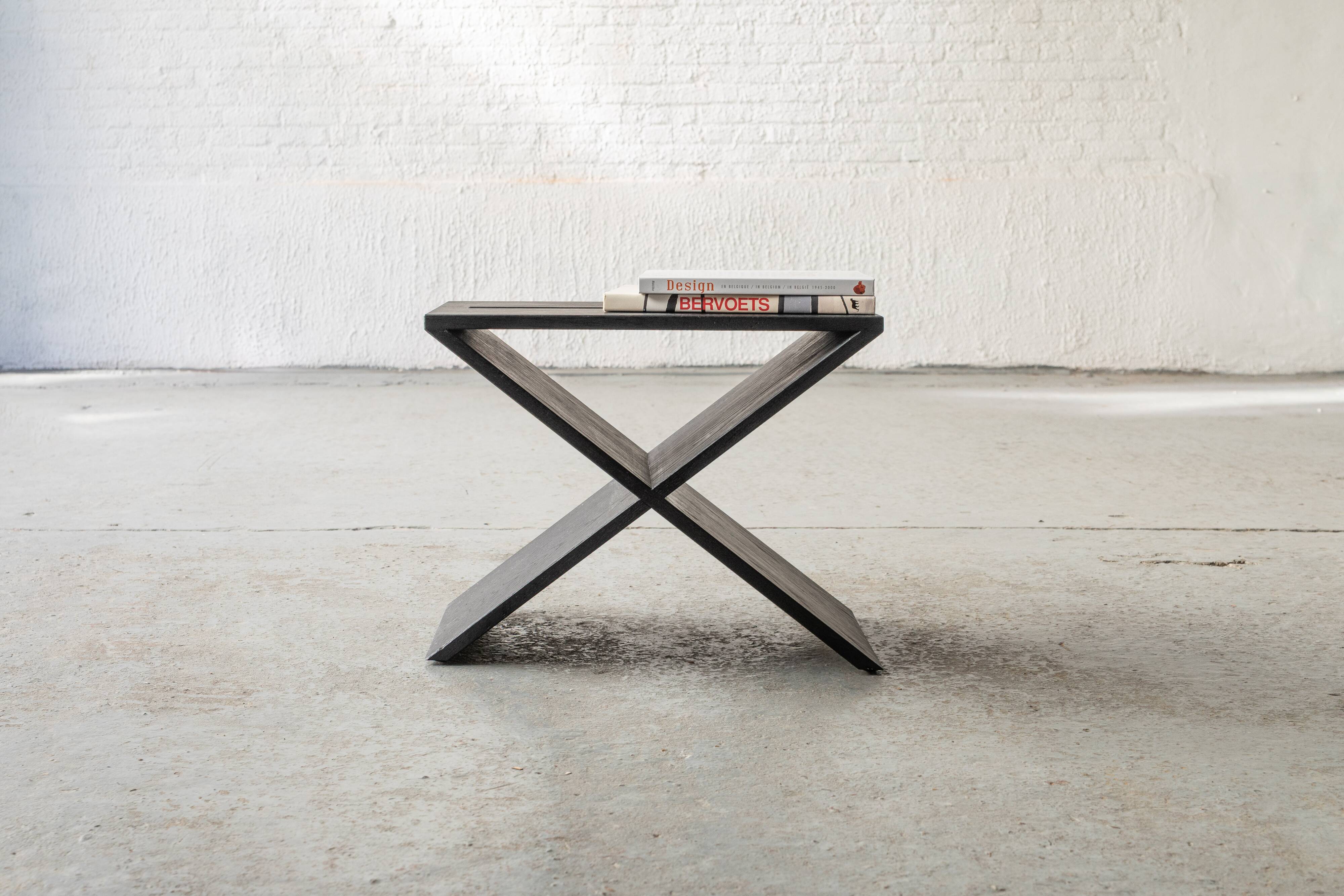 Black oak side table 'LC01' by Lena Coupez, Belgium, 2024