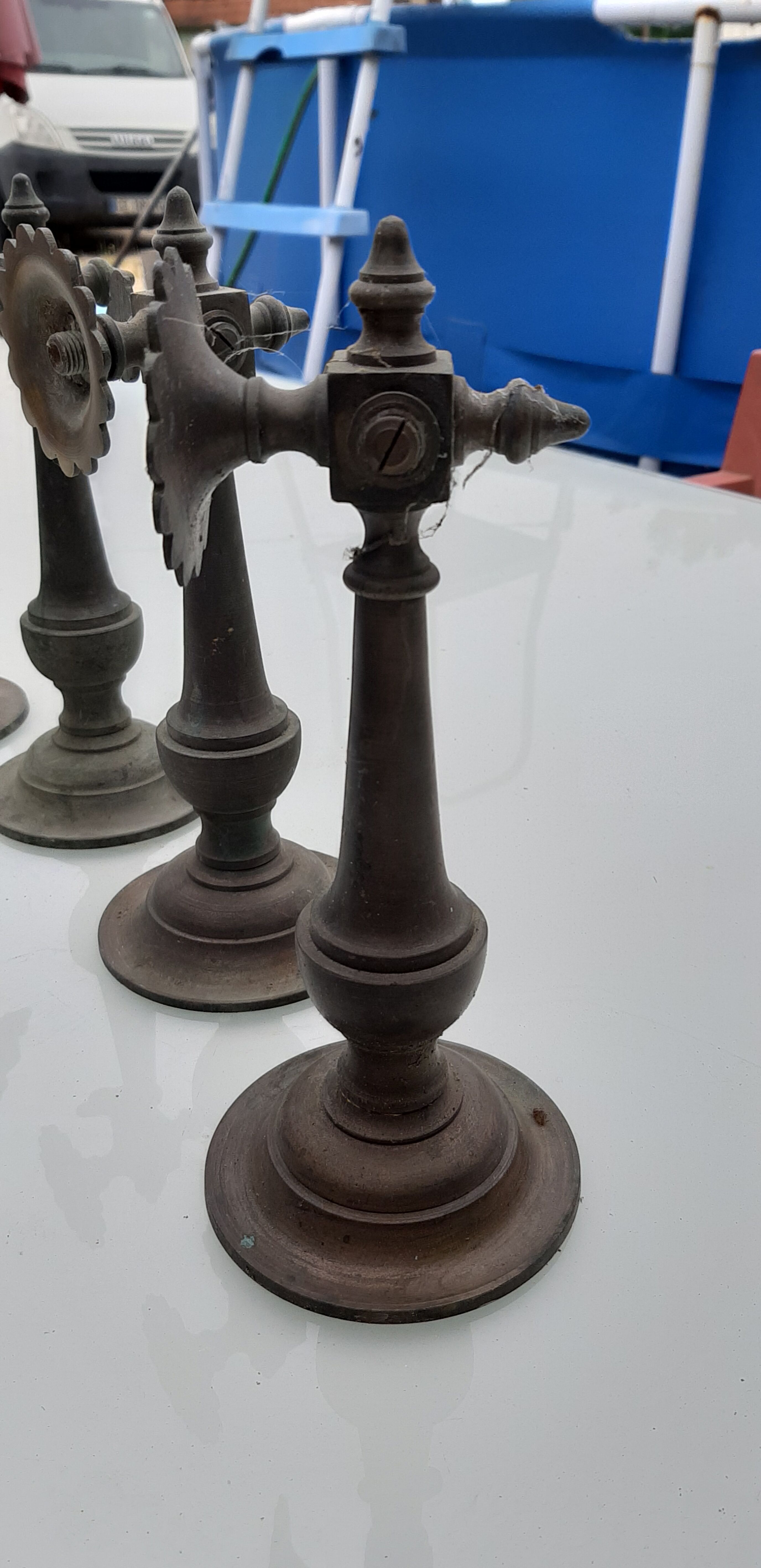4 bronze sconces 19th