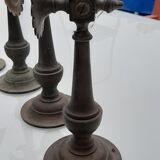 4 bronze sconces 19th