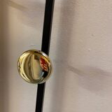 70s Trapezoidal Coat Rack with Round Chrome Hooks