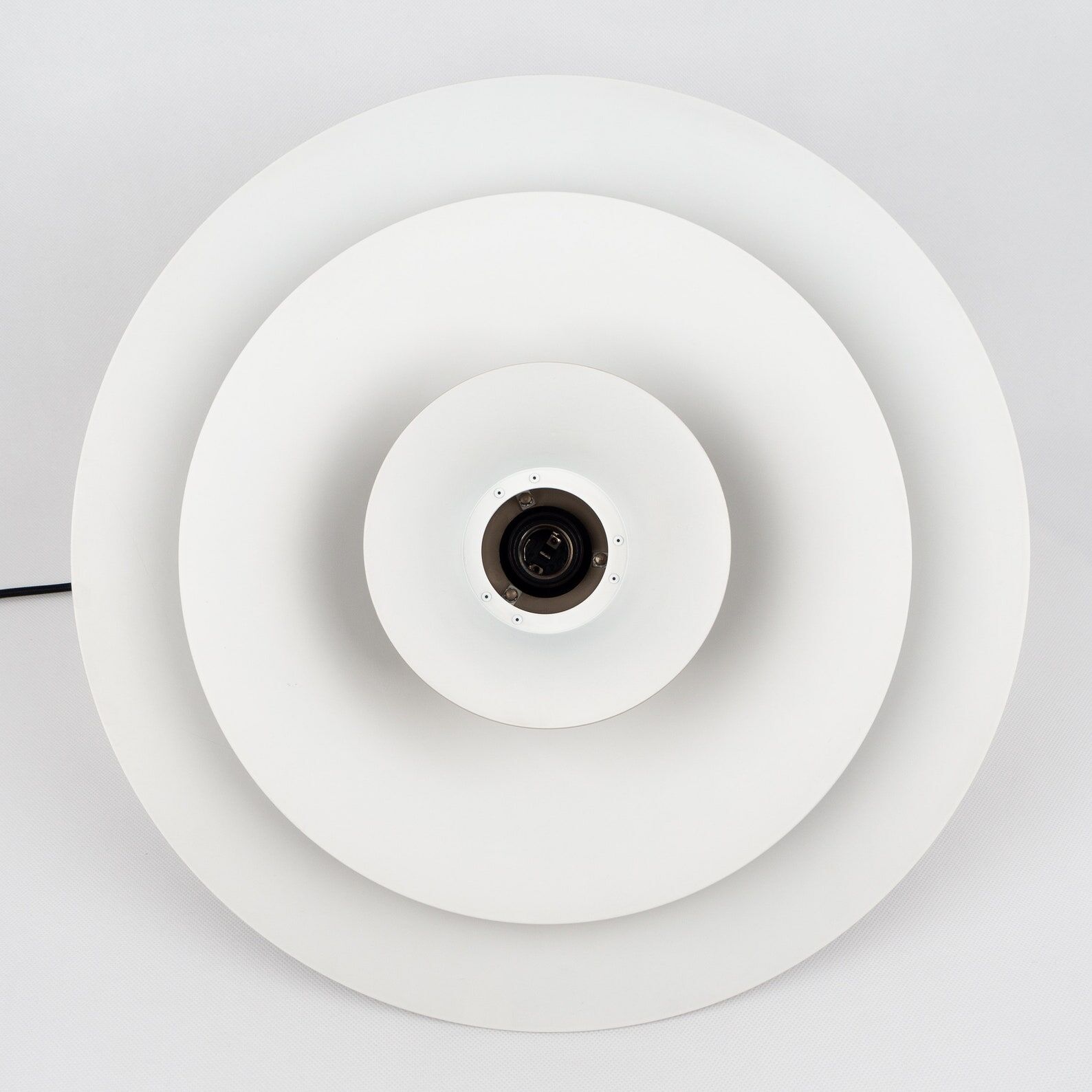 Danish vintage pendant lamp Radius by Erik Balslev, Fog og Morup, 1977