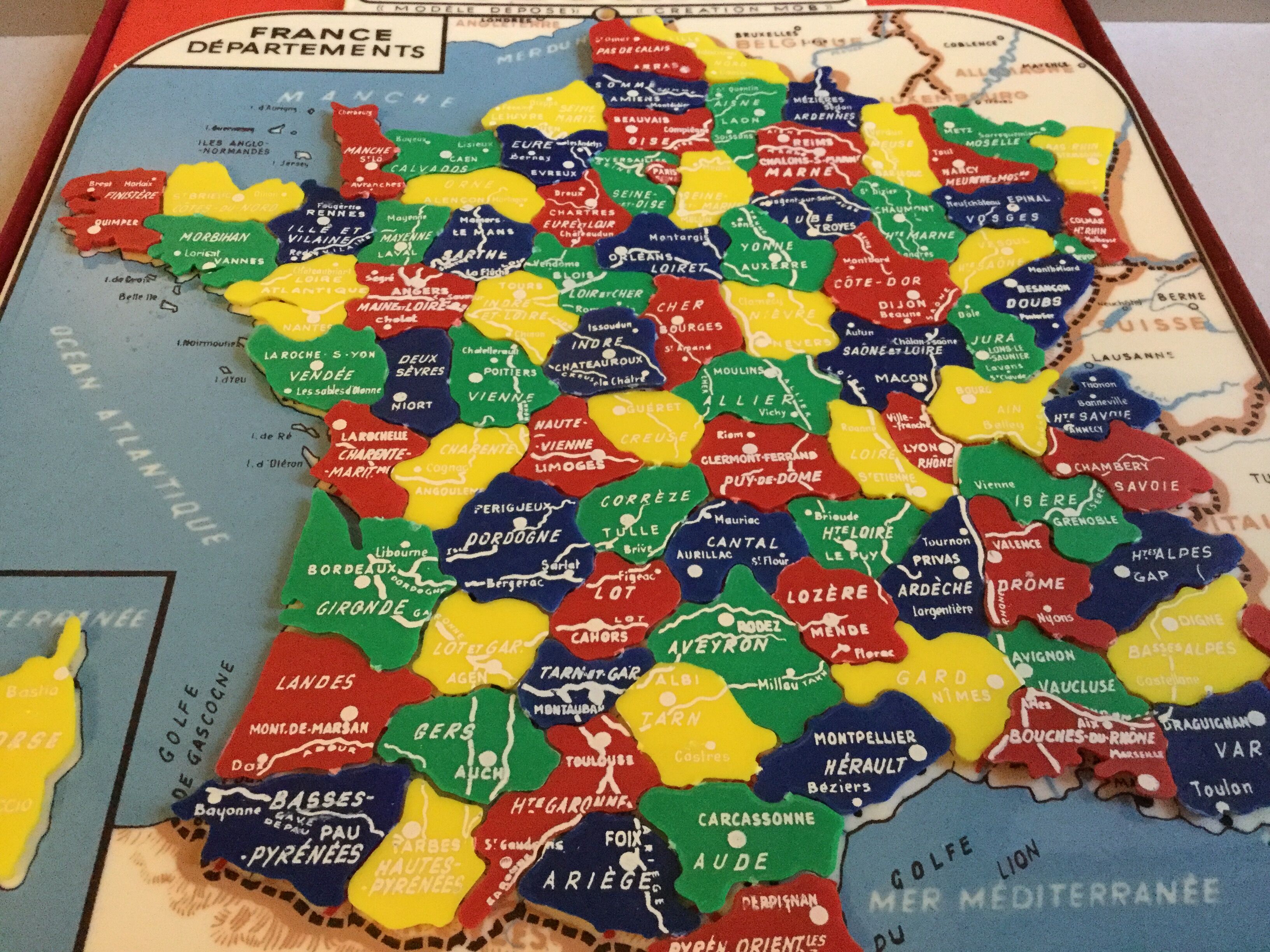 Puzzle map of France