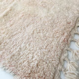 Moroccan Berber carpet Boujaad ecru and pink with colorful patterns 250x160cm