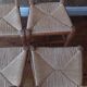 Lot de 4 chaises paillées en merisier