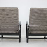 1940s Pair of Kropacek Kozelka Adjustable Armchairs,Czechoslovakia