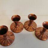 Candlesticks made of copper, Danish design, estimated from the 60s.
