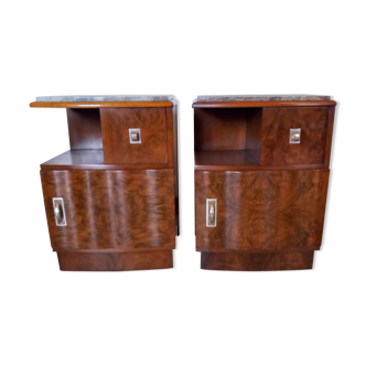 Pair of art deco bedside tables