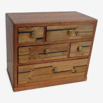 Coffret miniature marqueterie japonaise
