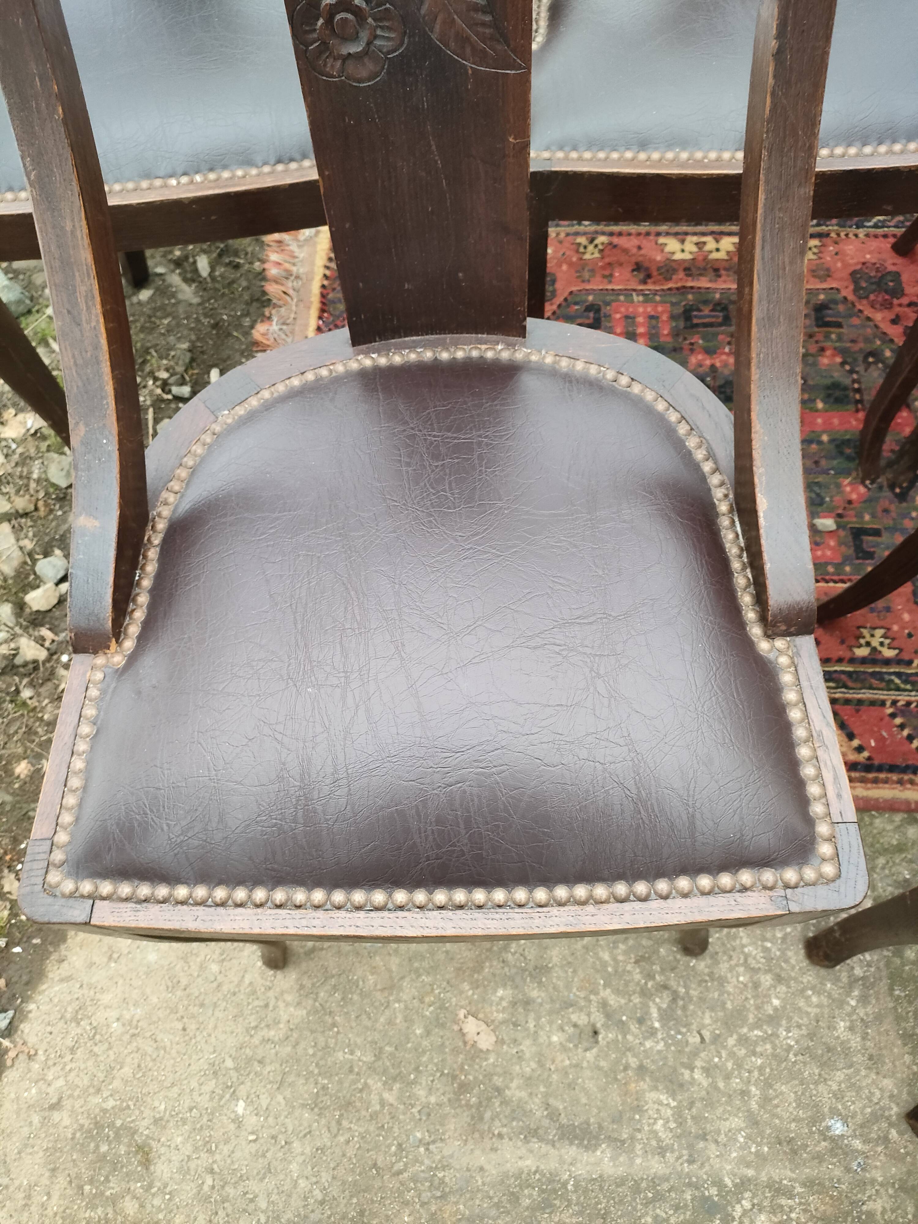 6 art deco period dining chairs