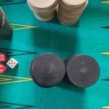 Large game box of backgammon, checkers