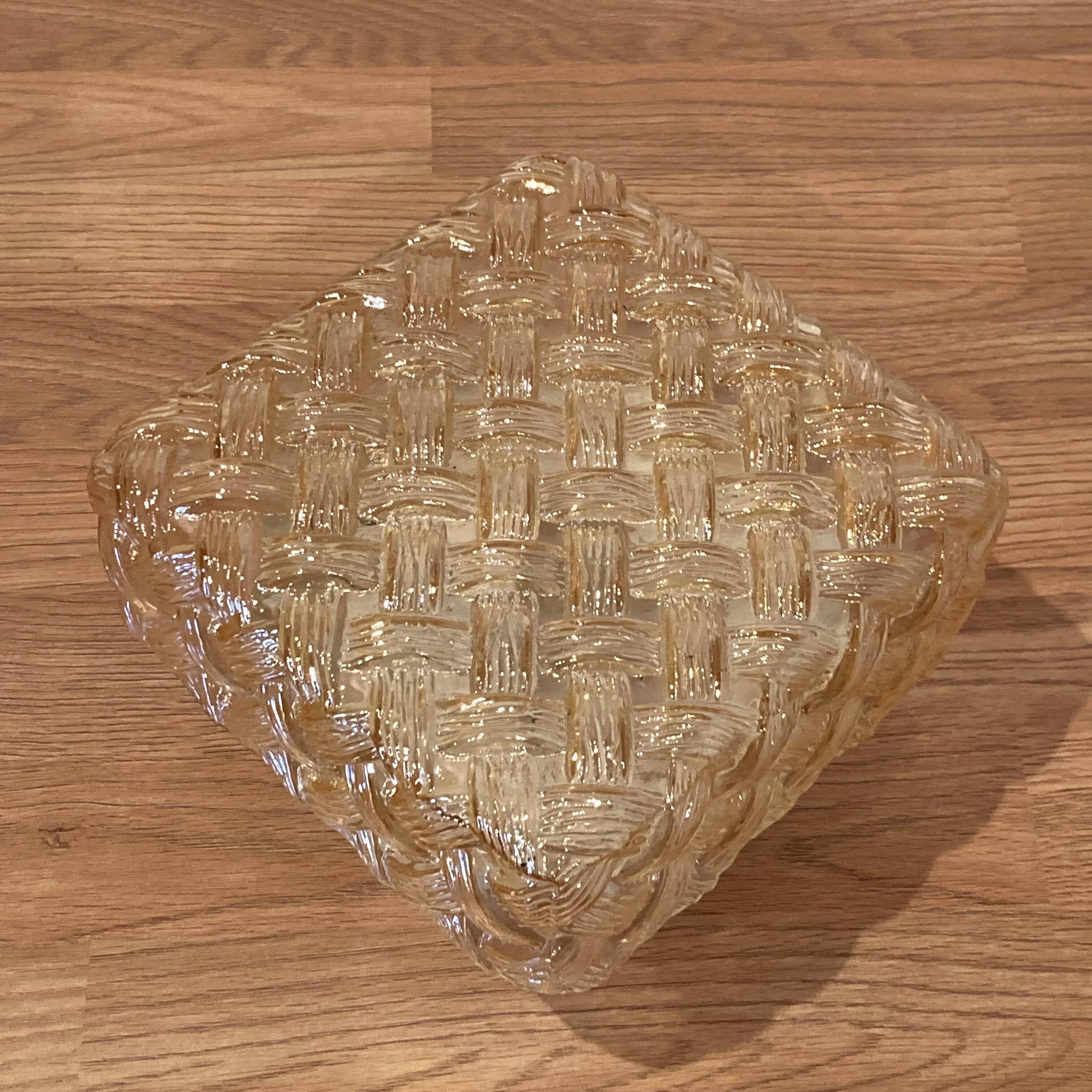 Large glass wall light, Scandinavian design, 1950s.