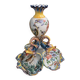 Large centrepiece in earthenware, hand-painted: Jules Verlingue workshop