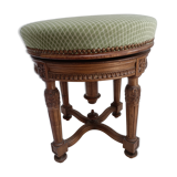 Louis XVI style piano stool in walnut