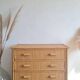 Commode en rotin années 70 vintage