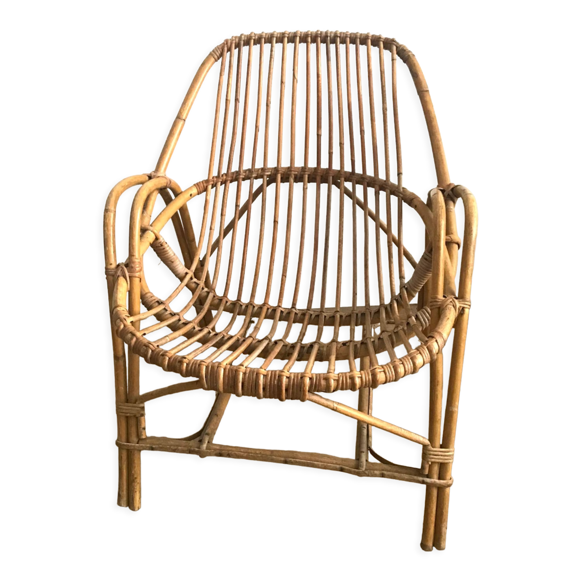 Rattan armchair