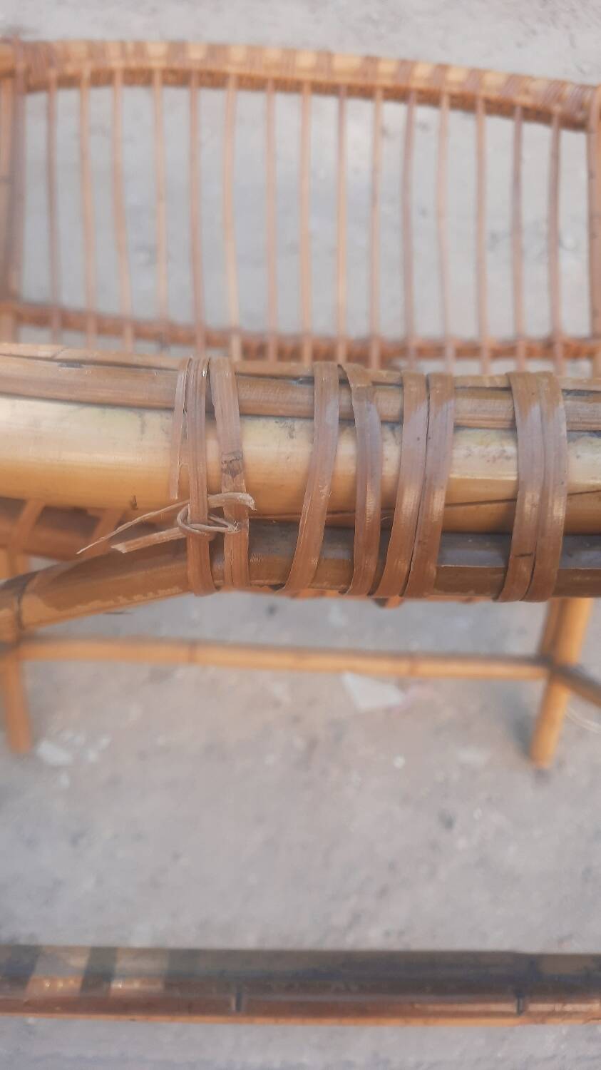 Rattan and bamboo garden furniture