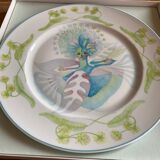Set of 3 Limoges porcelain plates