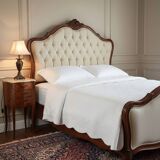 Louis XV style curved bedside table in marquetry